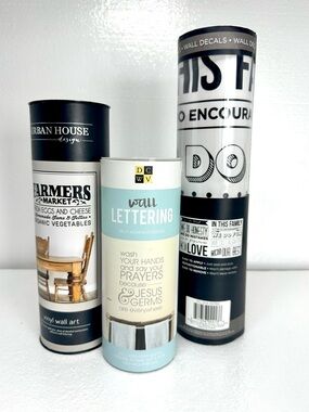 Christian and Family Large Vinyl Wall Art Lot of 3 NIB